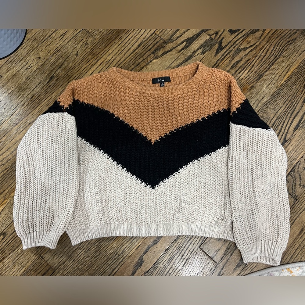 Lulu's Chevron Knit Sweater